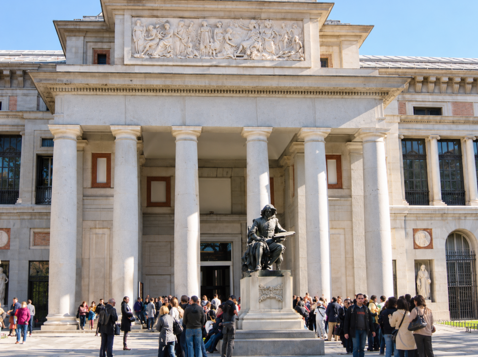 Fachada del Museo Nacional del Prado, uno de los principales museos de arte de Madrid